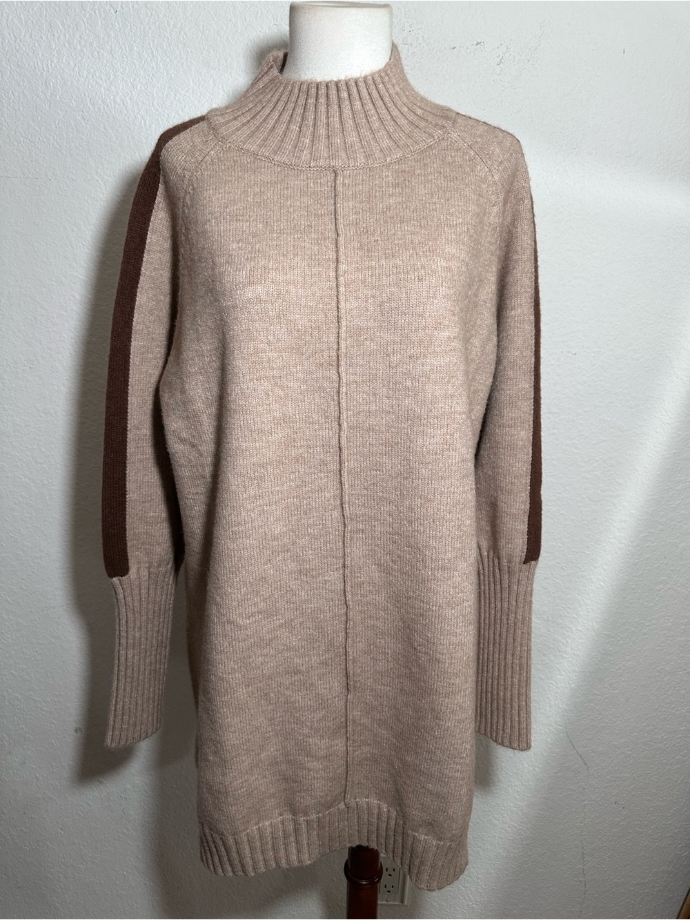 New Vici Mock Neck Long Sleeve Sweater Mini Dress Size Medium